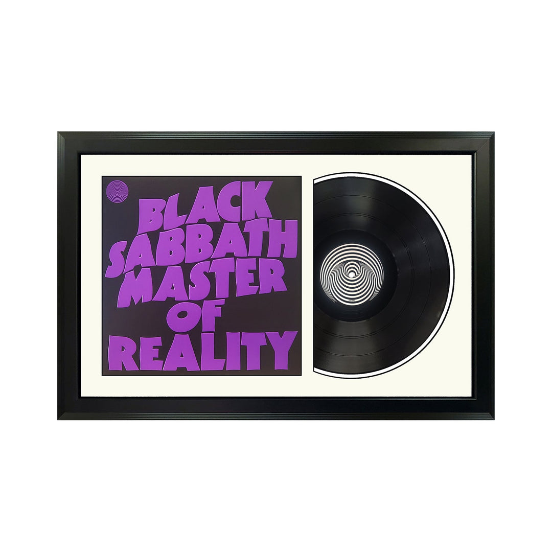 Black Sabbath Master of Reality Genuine Vinyl Record & Cover Professionally Framed Display with a White Mat