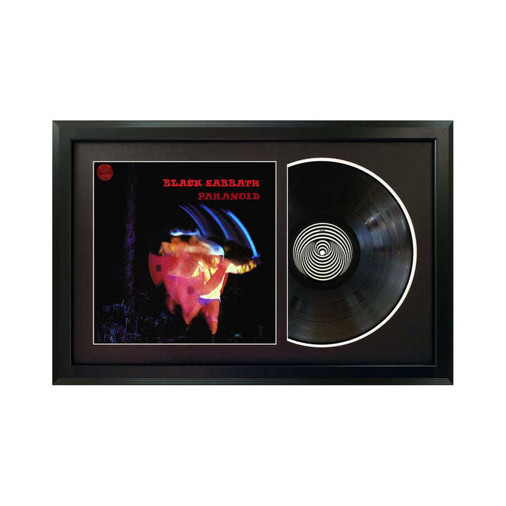 Black Sabbath Paranoid Vinyl Record & Cover Professionally Framed 17.5 x 26.5 Wall Display with a Black Mat