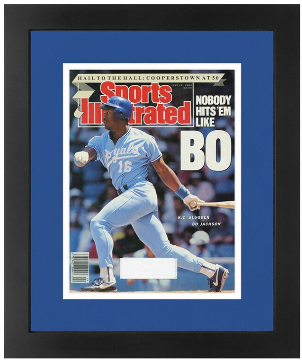 Bo Jackson Kansas City Royals Vintage Sports Illustrated Magazine June 12, 1989 Original Issue Professionally Matted and Framed 14.25 x 17