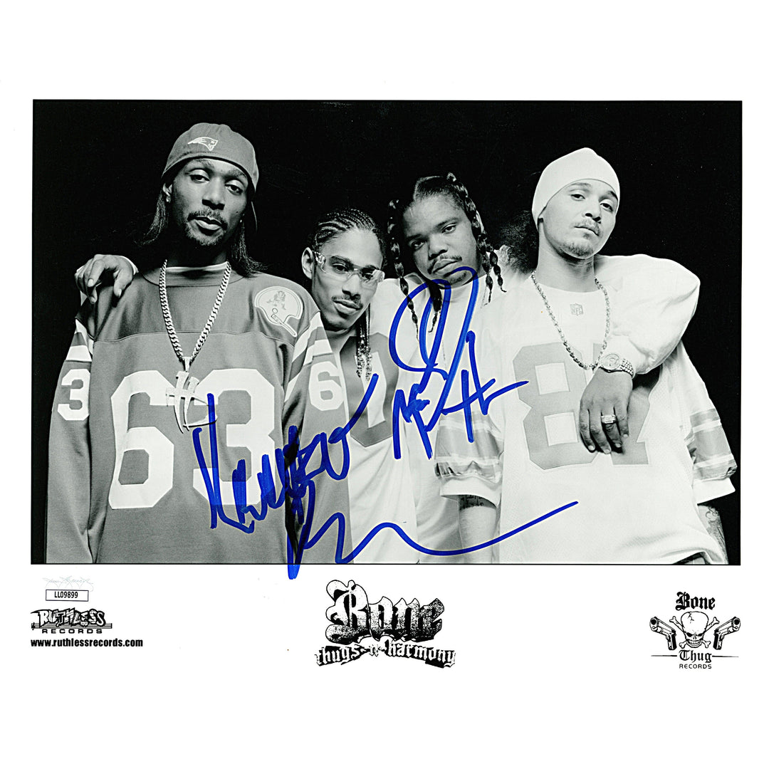 Bone Thugs N Harmony Signed Rap 8x10 Promotional Photo JSA Cert Krazyie and Wish
