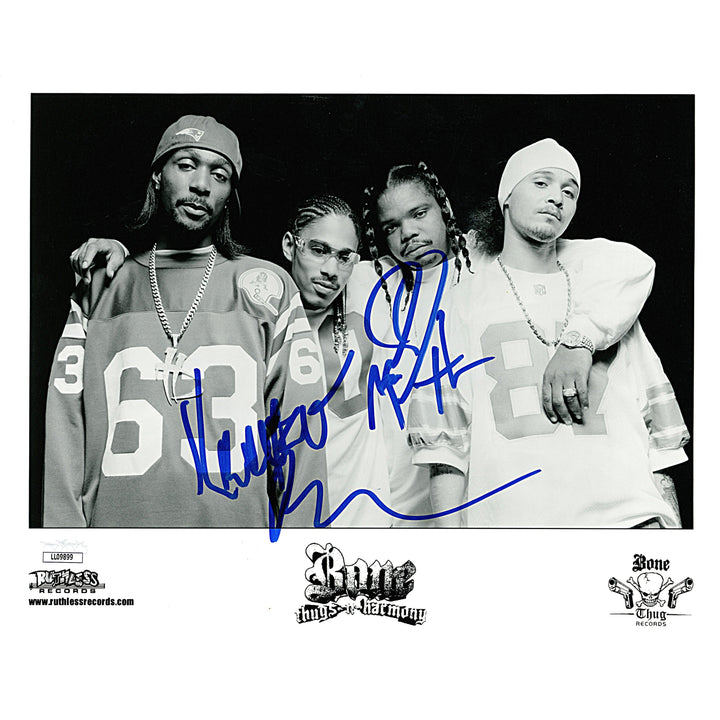 Bone Thugs N Harmony Signed Rap 8x10 Promotional Photo JSA Cert Krazyie and Wish