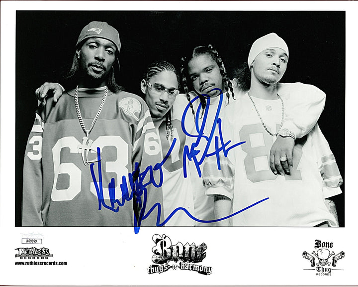 Bone Thugs N Harmony Signed Rap 8x10 Promotional Photo JSA Cert Krazyie and Wish