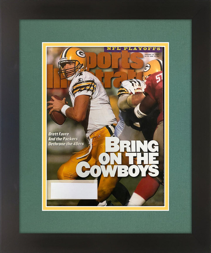 Brett Favre Green Bay Packers Vintage Sports Illustrated Magazine January 15,1996 Original Issue Matted and Professionally Framed