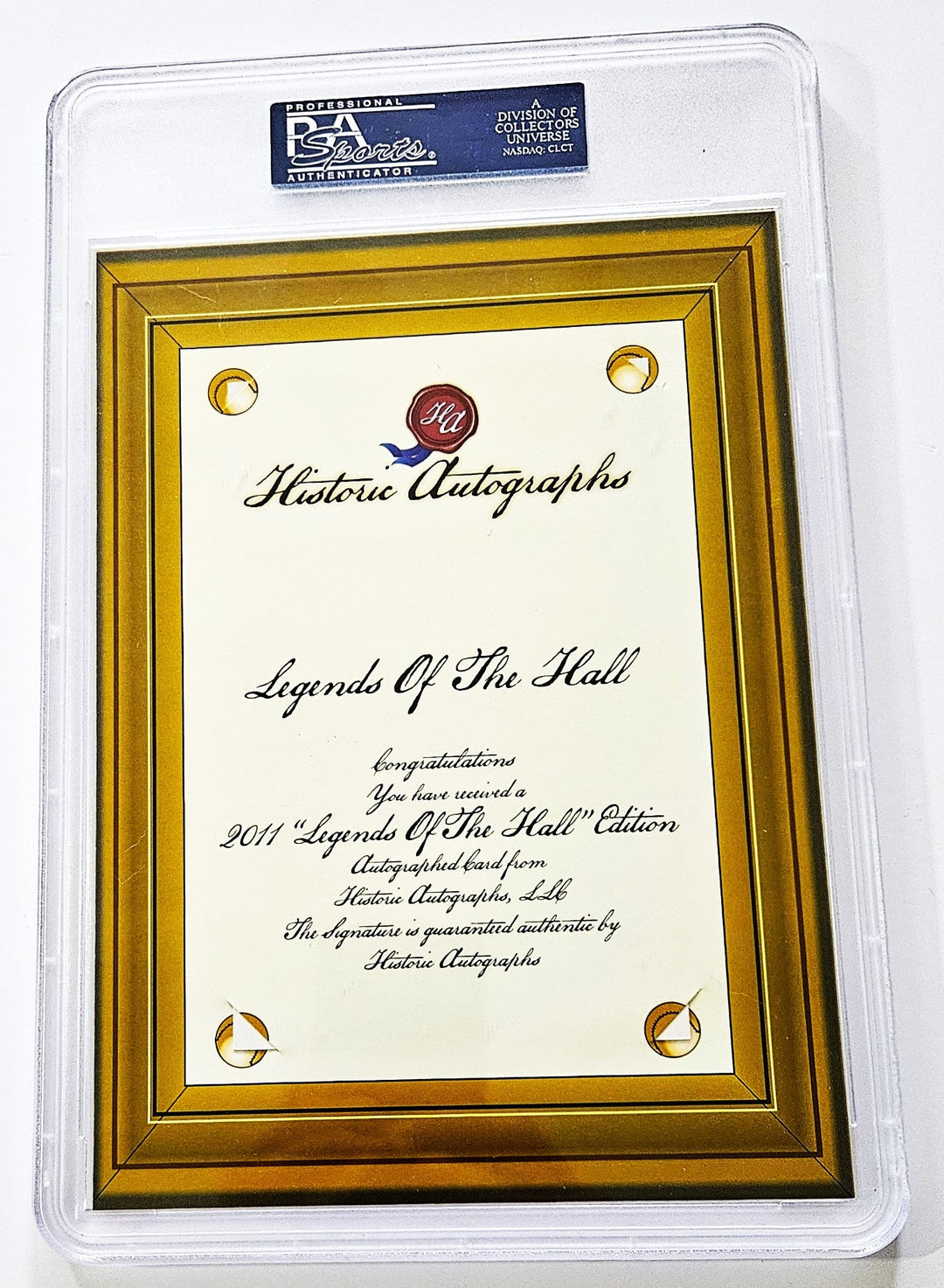 Brooks Robinson Signed 2011 Hall of Fame Plaque Legends of the Hall Historic Autographs Edition (PSA Auto Graded NM-MT 8)
