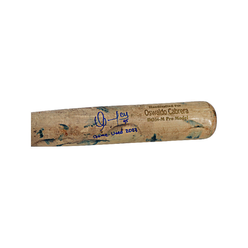 Oswaldo Cabrera New York Yankees Autographed Game Used 2023 Marucci Cracked Bat w/ White Grip