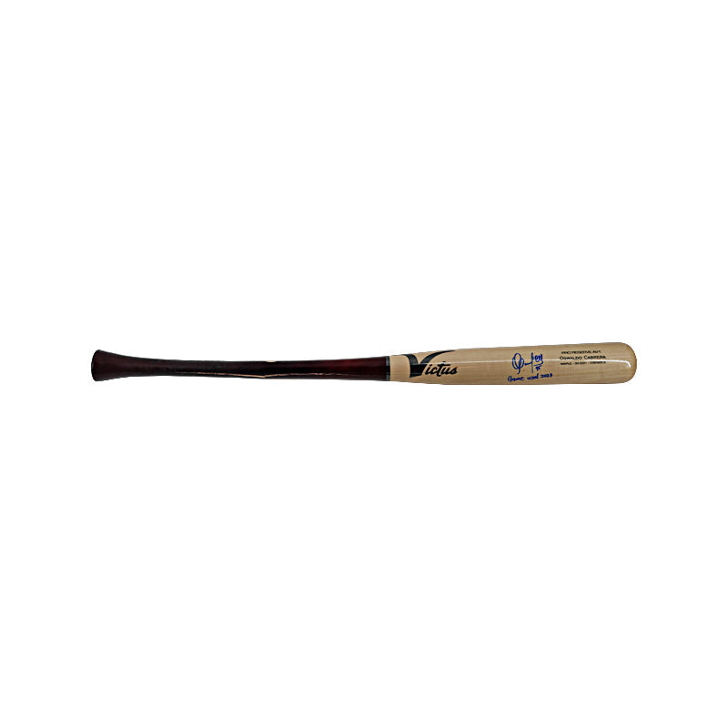 Oswaldo Cabrera New York Yankees Autographed Game Used 2023 Victus Cracked Bat