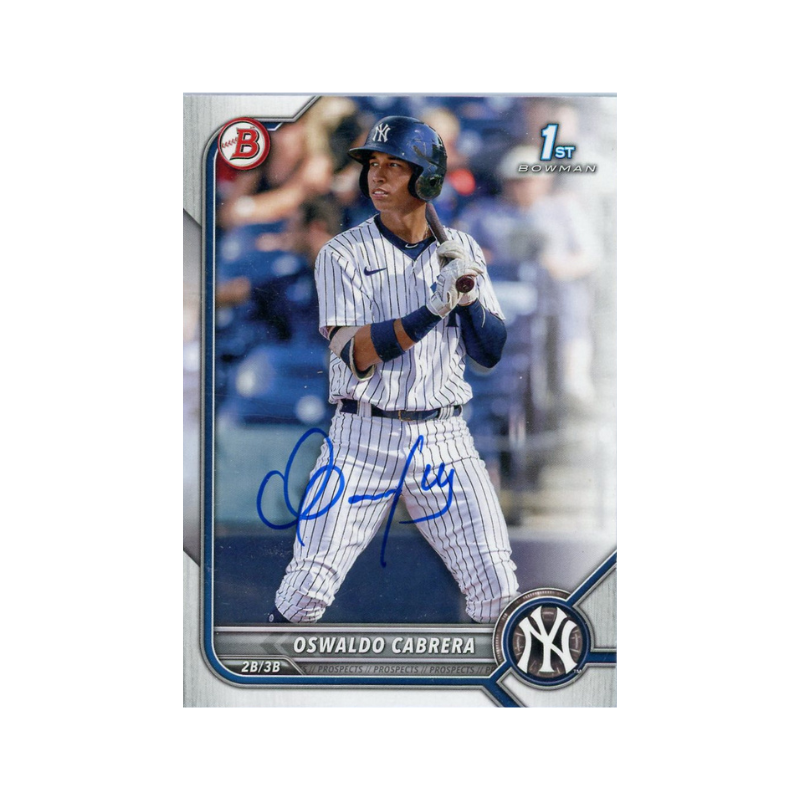 Oswaldo Cabrera New York Yankees Autographed Signed 2022 Bowman Paper 1st Prospect Card (CX Auth)