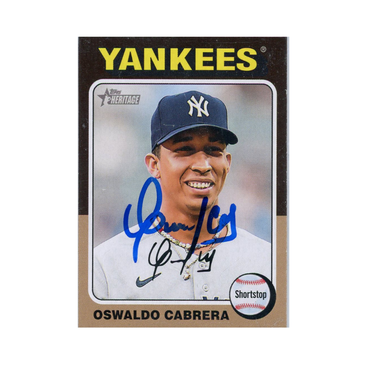 Oswaldo Cabrera New York Yankees Autographed Signed 2024 Topps Heritage Card (CX Auth)