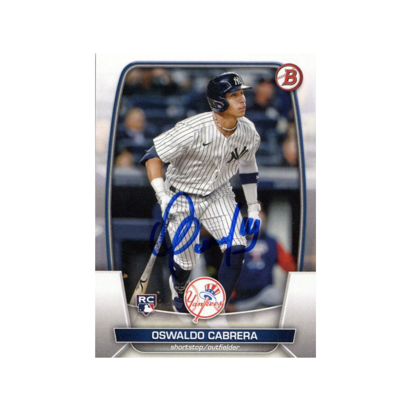 Oswaldo Cabrera New York Yankees Autographed Signed 2023 Bowman Paper Rookie Card (CX Auth)