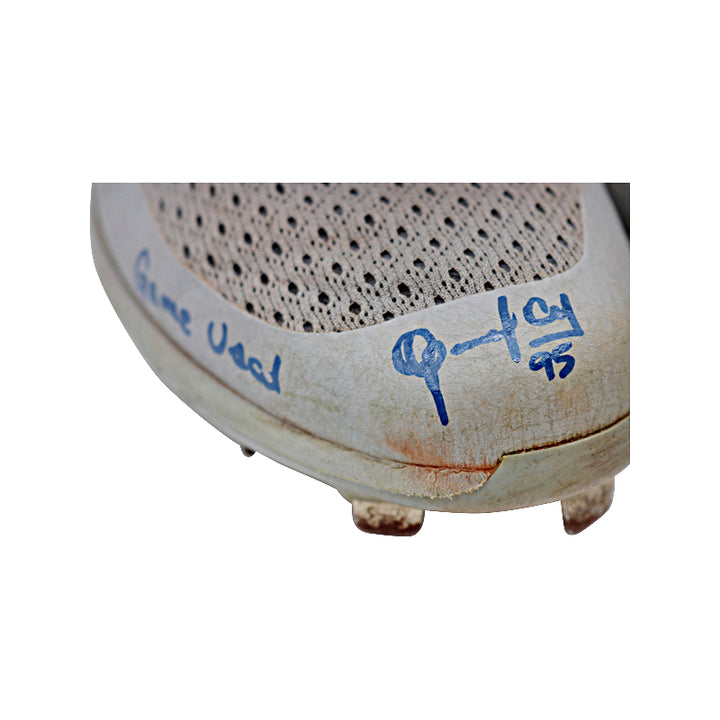 Oswaldo Cabrera Autographed 2022 Game Used Under Armour Gray Cleats (Cabrera LOA/CX Auth)