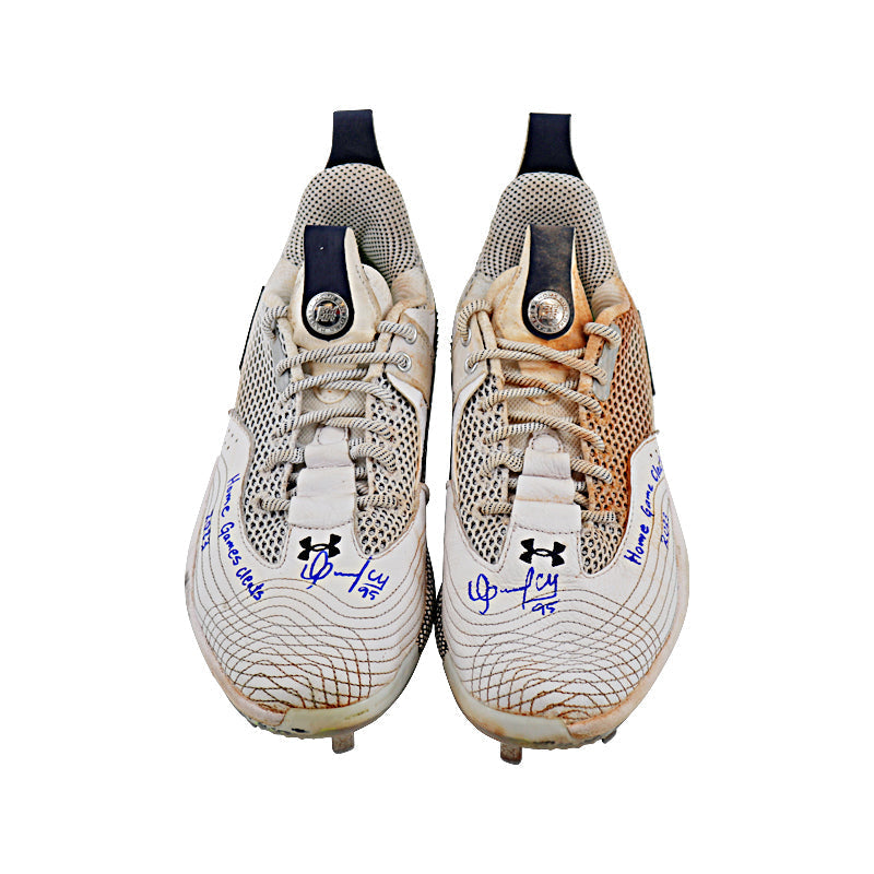 Oswaldo Cabrera New York Yankees Autographed and Inscribed "Home Game Cleats 2023" Navy/White Harper 7 Cleats
