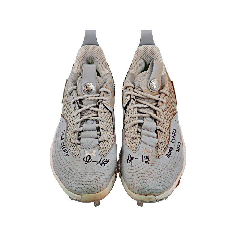 Oswaldo Cabrera New York Yankees Autographed and Inscribed "Road Cleats 2023" Grey Harper 7 Cleats