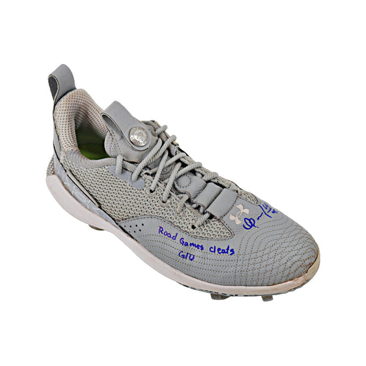 Oswaldo Cabrera New York Yankees Autographed and Inscribed 2023 "Road Game Cleats G/U" Grey Harper 7 Cleats