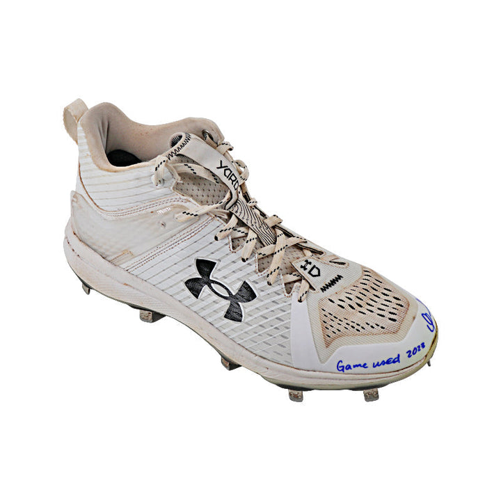 Oswaldo Cabrera New York Yankees Autographed and Inscribed "Game Used 2023" White/Grey Yard Cleats