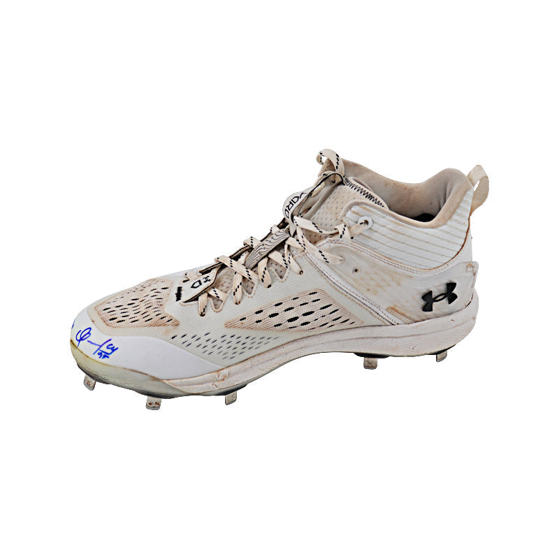 Oswaldo Cabrera New York Yankees Autographed and Inscribed "Game Used 2023" White/Grey Yard Cleats