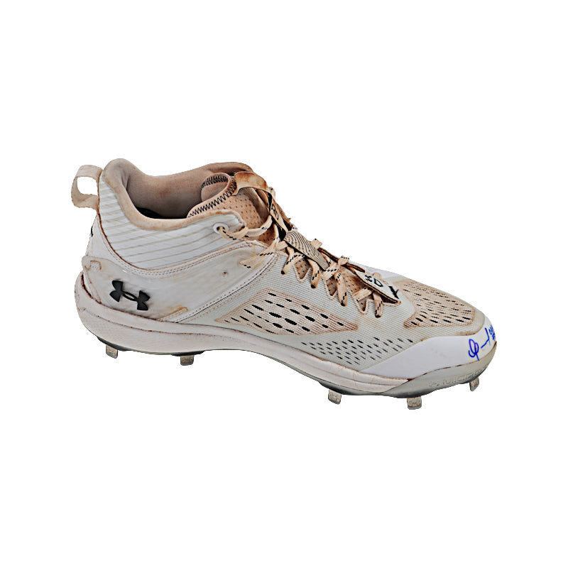 Oswaldo Cabrera New York Yankees Autographed and Inscribed "Game Used 2023" White/Grey Yard Cleats