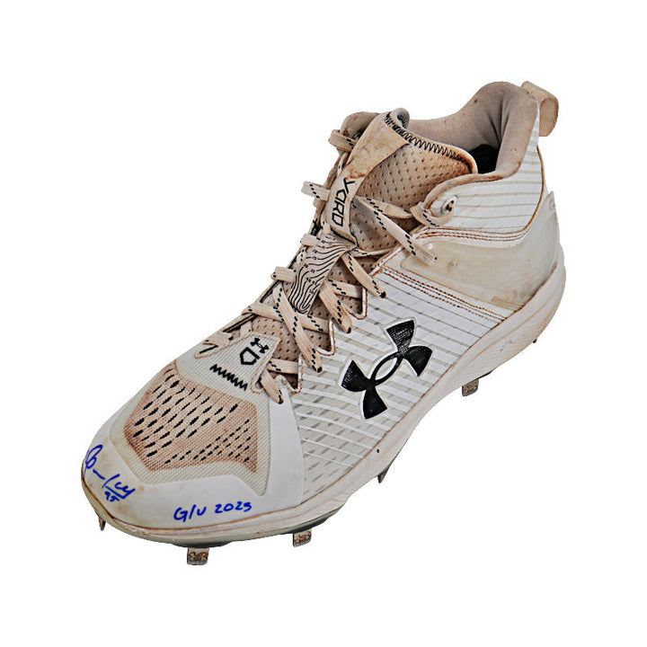 Oswaldo Cabrera New York Yankees Autographed and Inscribed "Game/U 2023" White/Grey Yard Cleats