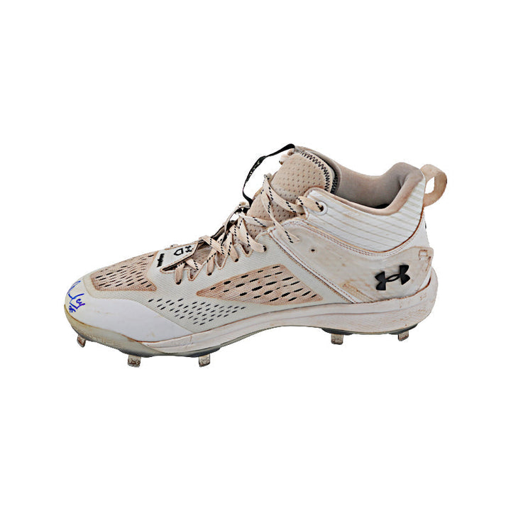 Oswaldo Cabrera New York Yankees Autographed and Inscribed "Game/U 2023" White/Grey Yard Cleats