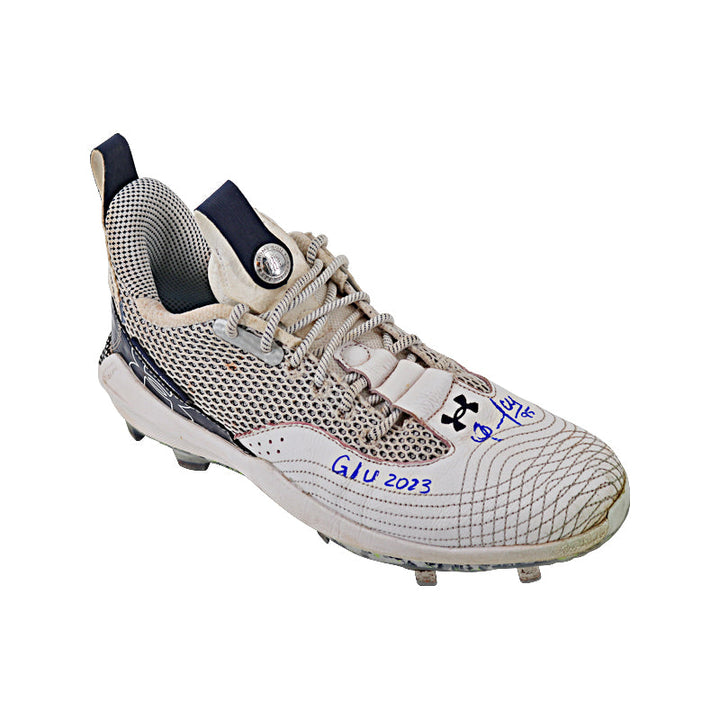 Oswaldo Cabrera New York Yankees Autographed and Inscribed "G/U 2023" Navy/White Harper 7 Cleats