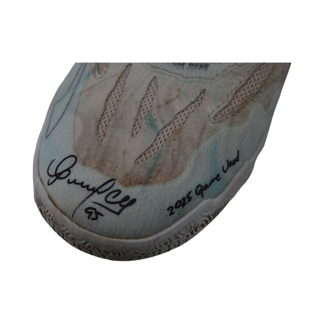 Oswaldo Cabrera New York Yankees Autographed Signed Inscribed 2025 Game Used Lamelo Ball Puma MB.03 Iridescent Cleats (CX Auth)