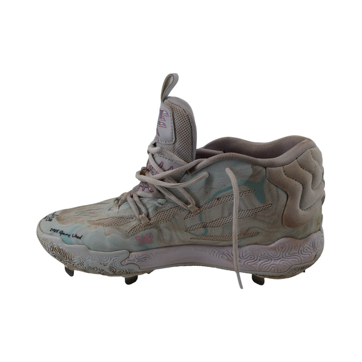 Oswaldo Cabrera New York Yankees Autographed Signed Inscribed 2025 Game Used Lamelo Ball Puma MB.03 Iridescent Cleats (CX Auth)