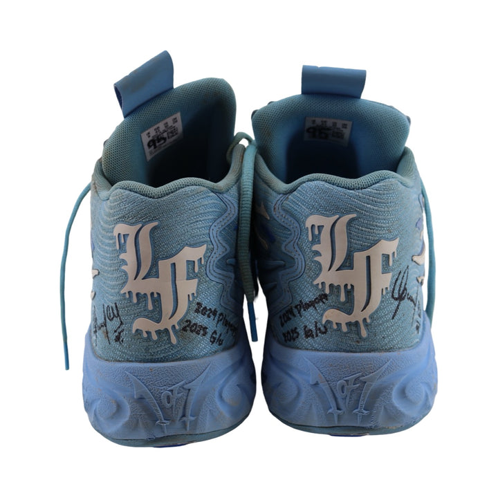 Oswaldo Cabrera New York Yankees Autographed Signed Inscribed 2024 Playoffs/2025 Game Used Lamelo Ball Puma MB.04 LaFrance Cleats (CX Auth)