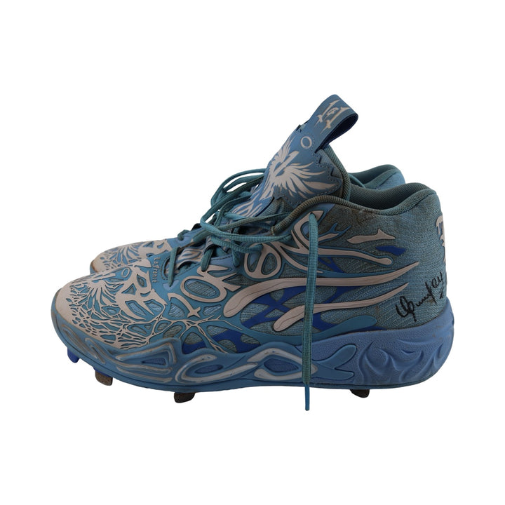 Oswaldo Cabrera New York Yankees Autographed Signed Inscribed 2024 Playoffs/2025 Game Used Lamelo Ball Puma MB.04 LaFrance Cleats (CX Auth)