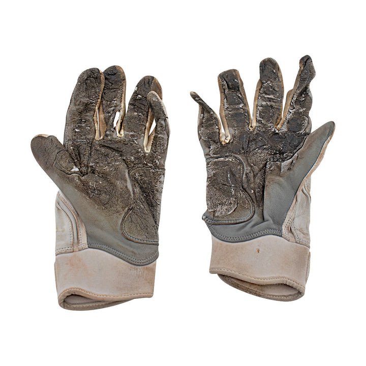 Oswaldo Cabrera New York Yankees Autographed Signed Inscribed Bruce Bolt White/Gray Game Used Gloves (CX Auth/Cabrera LOA)