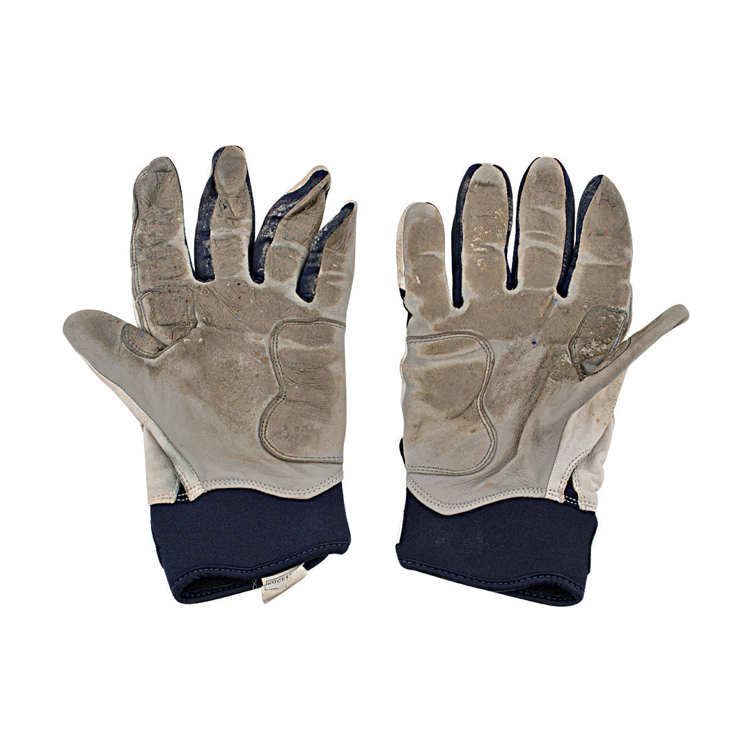Oswaldo Cabrera New York Yankees Autographed Signed Inscribed Bruce Bolt White/Blue Game Used Gloves (CX Auth/Cabrera LOA)
