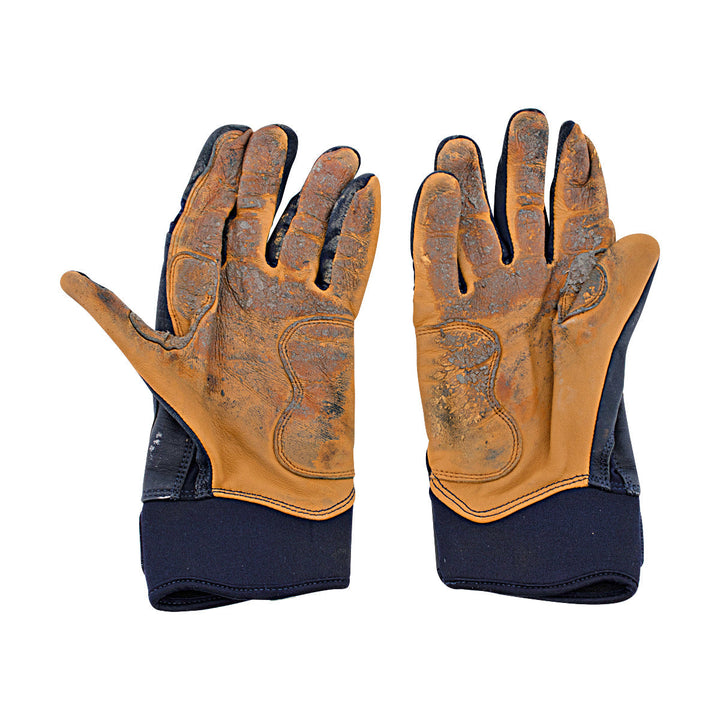Oswaldo Cabrera New York Yankees Autographed Signed Inscribed Bruce Bolt Blue/Brown Game Used Gloves (CX Auth/Cabrera LOA)