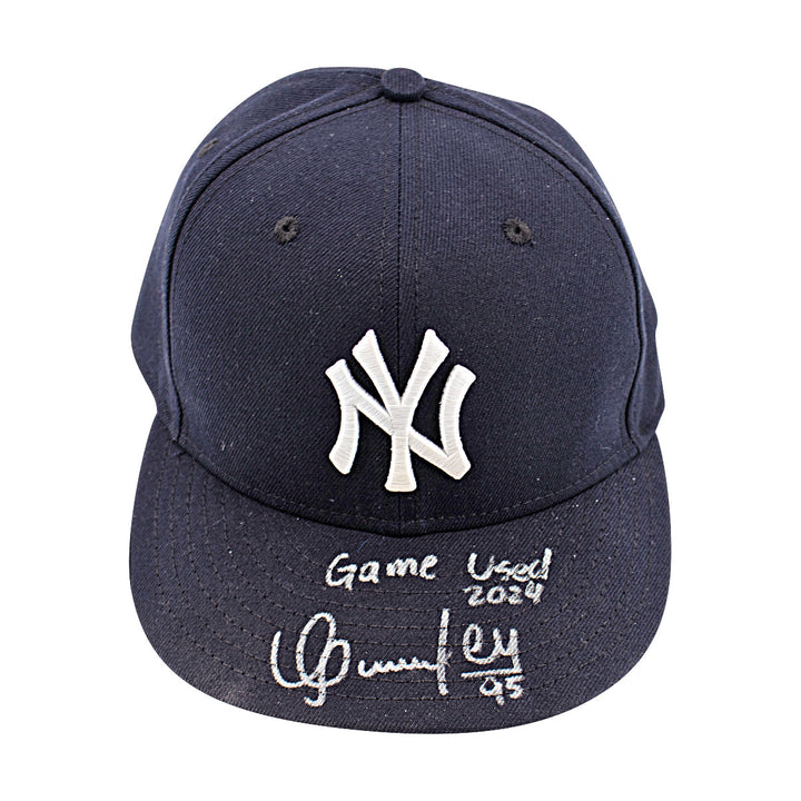 Oswaldo Cabrera New York Yankees Autographed Signed Inscribed Game Used Hat (CX Auth/Cabrera LOA)
