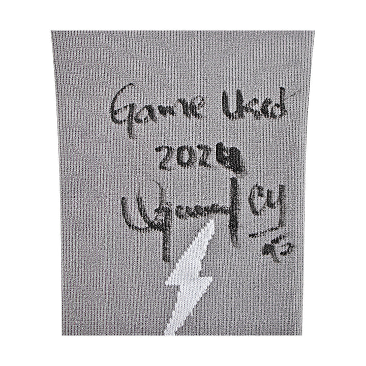 Oswaldo Cabrera New York Yankees Autographed Signed Inscribed Bruce Bolt Grey Game Used Long Arm Sleeve (CX Auth/Cabrera LOA)