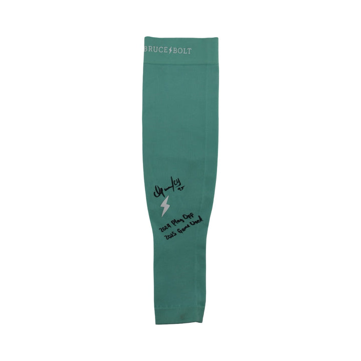 Oswaldo Cabrera New York Yankees Signed Inscribed Bruce Bolt Liberty Green 2025 Game Used Arm Sleeve (CX Auth)