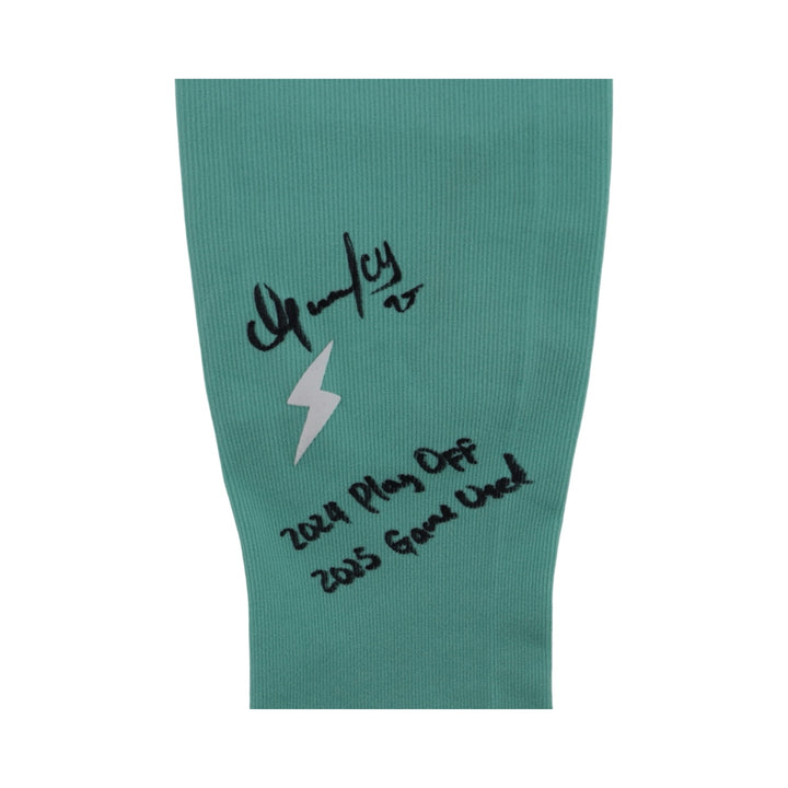 Oswaldo Cabrera New York Yankees Signed Inscribed Bruce Bolt Liberty Green 2025 Game Used Arm Sleeve (CX Auth)