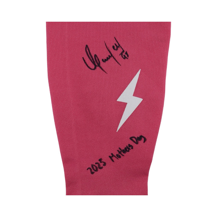 Oswaldo Cabrera New York Yankees Autographed Signed Inscribed Bruce Bolt 2025 Mothers Day Game Used Long Arm Sleeve (CX Auth)