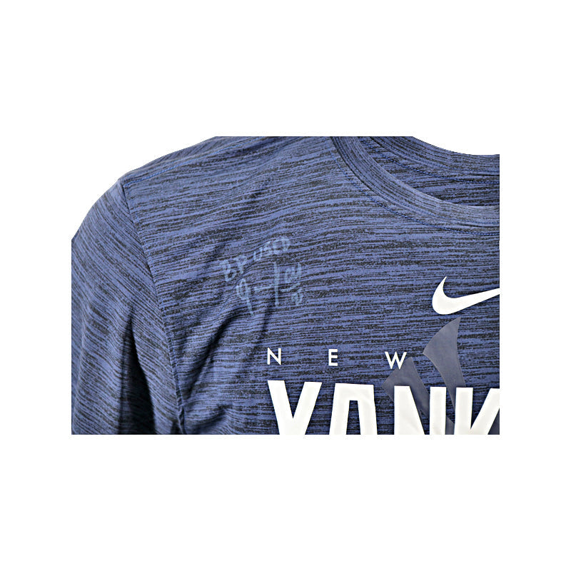 Oswaldo Cabrera New York Yankees Autographed and Inscribed 2023 "B.P Used" Navy Nike Dri-Fit T-Shirt