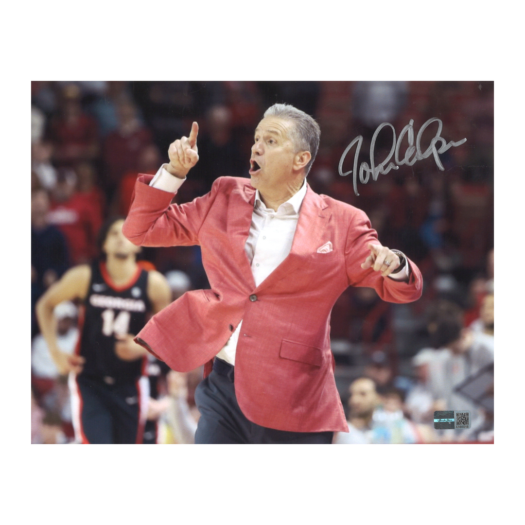 John Calipari Arkansas Razorbacks Autographed Signed 8x10 Photo Silver (CX Auth)