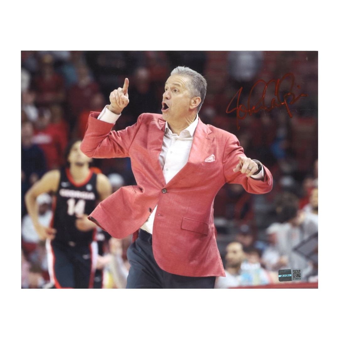 John Calipari Arkansas Razorbacks Autographed Signed 8x10 Photo Red (CX Auth)