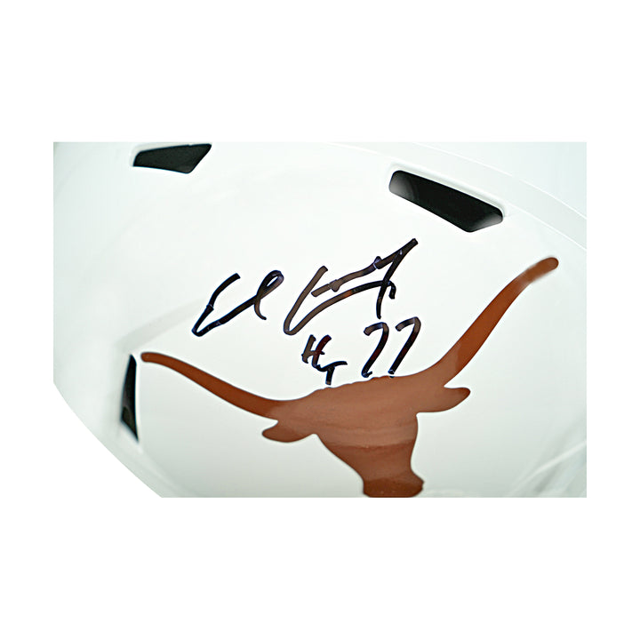 Earl Campbell Texas Longhorns Autographed F/S Speed Replica Helmet Beckett Holo