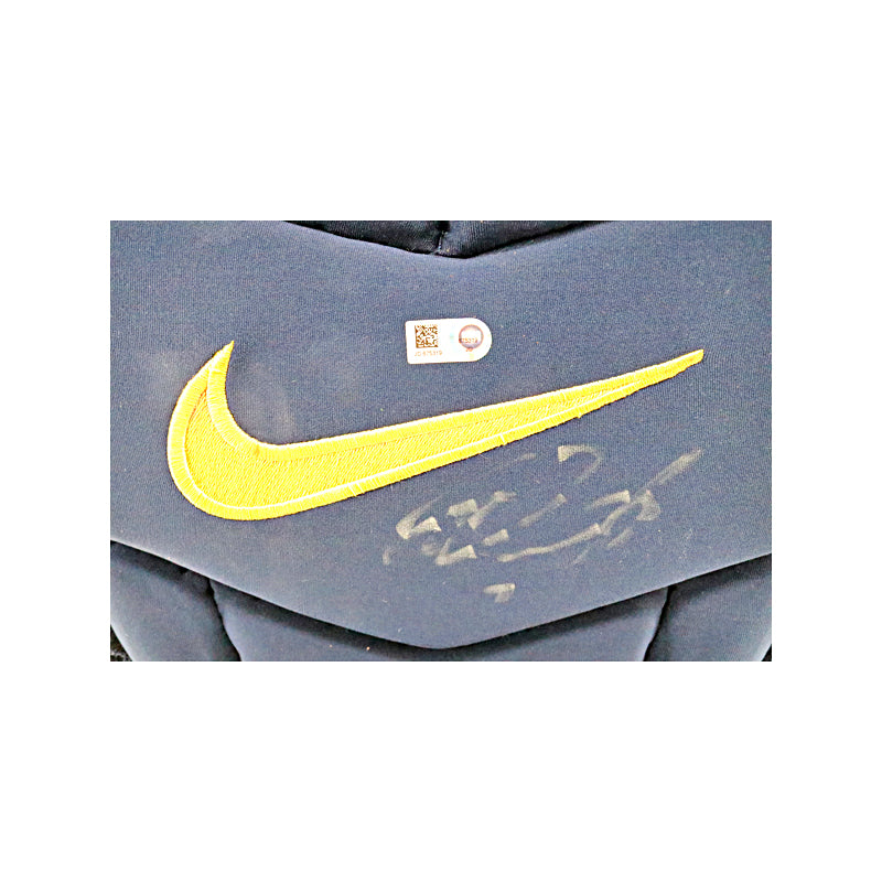 Victor Caratini Milwaukee Brewers Autographed Signed Postseason Game Used 10/1/23 Navy Chest Protector (MLB Auth)