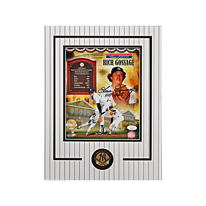 Goose Gossage New York Yankees Autographed 8X10 Coin Collage (JSA)