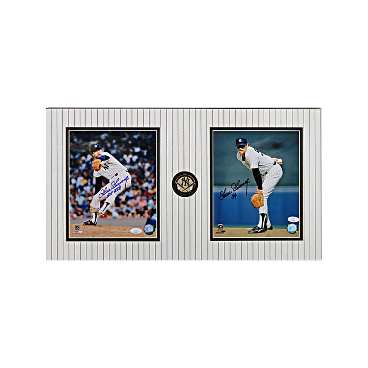 Goose Gossage New York Yankees Autographed Dual 8X10 Coin Collage (JSA)