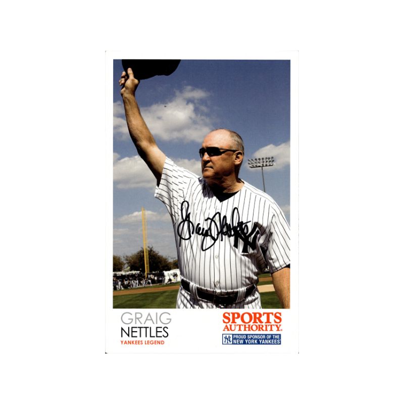Graig Nettles New York Yankees Autographed Sports Authority Postcard (JSA)