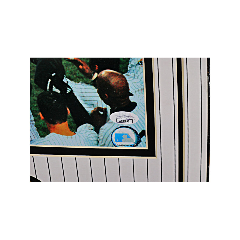 Jim Leyritz Autographed Framed 8X10 Coin Collage (JSA)