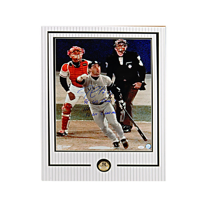 Jim Leyritz New York Yankees Autographed & Multi Inscribed 16X20 Coin Collage (JSA)