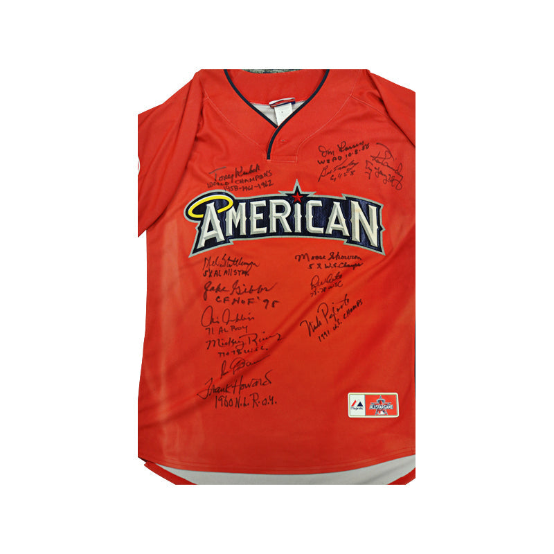 Larsen, Guidry, Kubek 13 Signature Multi Inscribed 2010 American League All Star Jersey (JSA LOA)