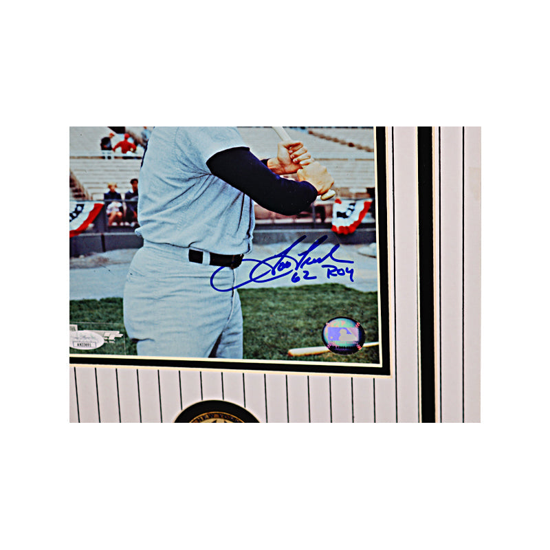 Tom Tresh Autographed & Inscribed "62 ROY" 8X10 Coin Collage (JSA)