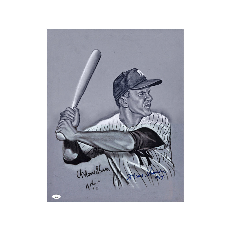 Hank Bauer New York Yankee Autographed Signed 16x20 Mullins Print (JSA COA #AP51516)