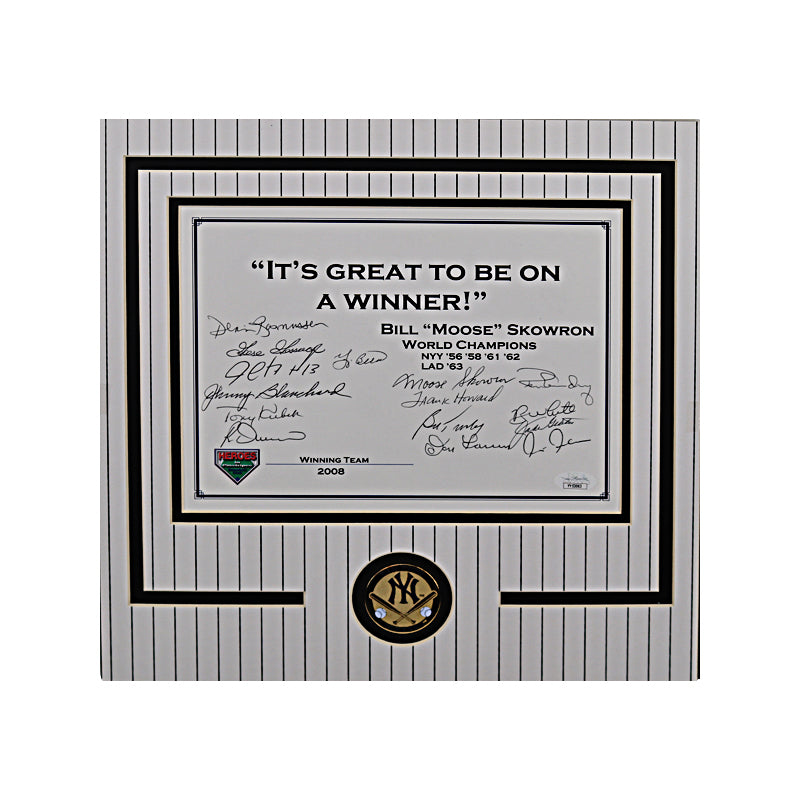 Berra, Gossage, Chambliss, 15 Signatures Its Great to be on a Winner New York Yankees Coin Collage (JSA LOA)
