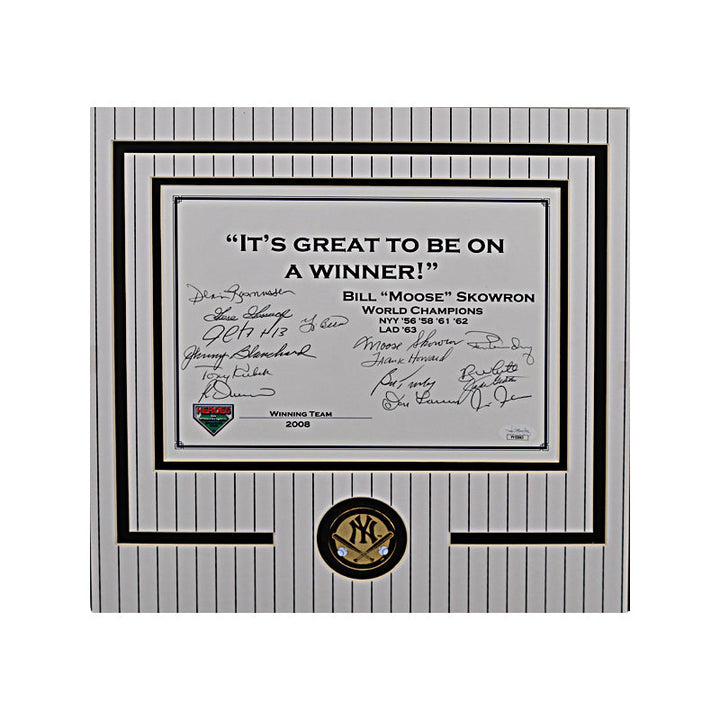 Berra, Gossage, Chambliss, 15 Signatures Its Great to be on a Winner New York Yankees Coin Collage (JSA LOA)